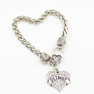 Inspired Silver Jewelry - Detroit sparkling heart bracelet Inspired Silver Jewelry - Detroit sparkling heart bracelet